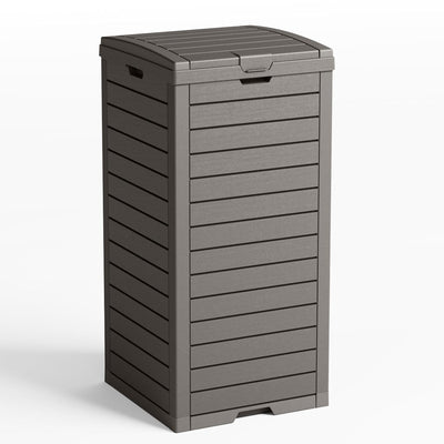 Sanovia™ 39-Gallon Patio Trash Can with Lid - Black - Single