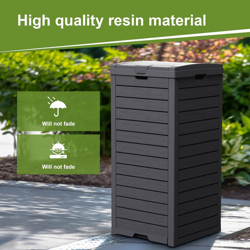 Sanovia™ 39-Gallon Patio Trash Can with Lid - Black - Single