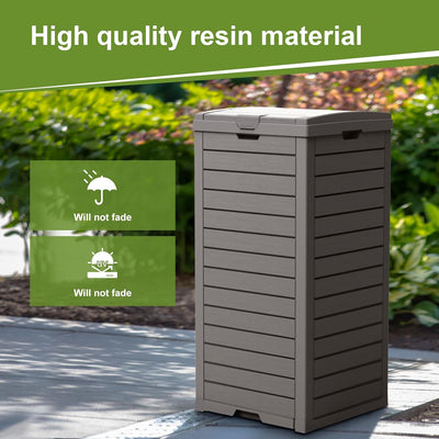 Sanovia™ 39-Gallon Patio Trash Can with Lid - Black - Single